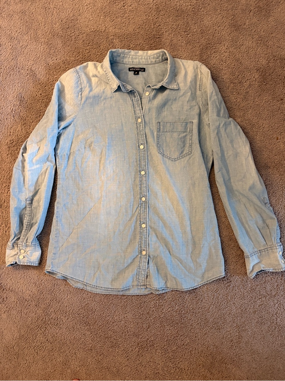 J. Crew Light Blue/Chambray Women's Button-Down Shirt